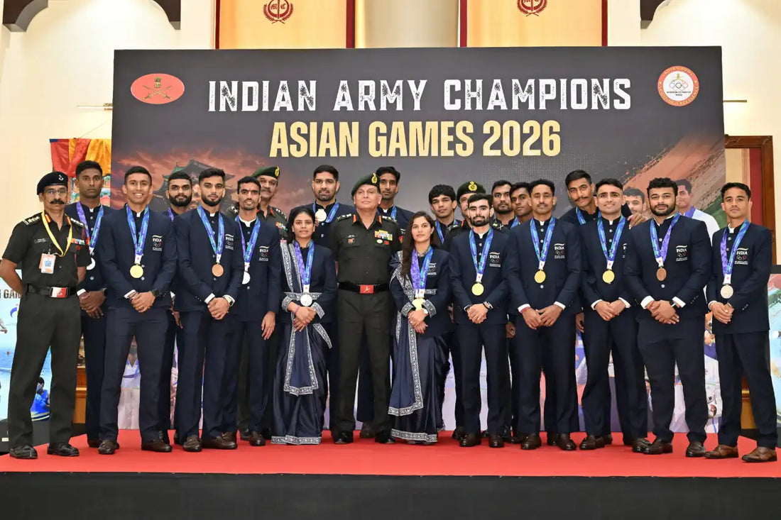 General Dhiraj Seth Felicitates Indian Army Asian Games 2026 Medal Winners in New Delhi