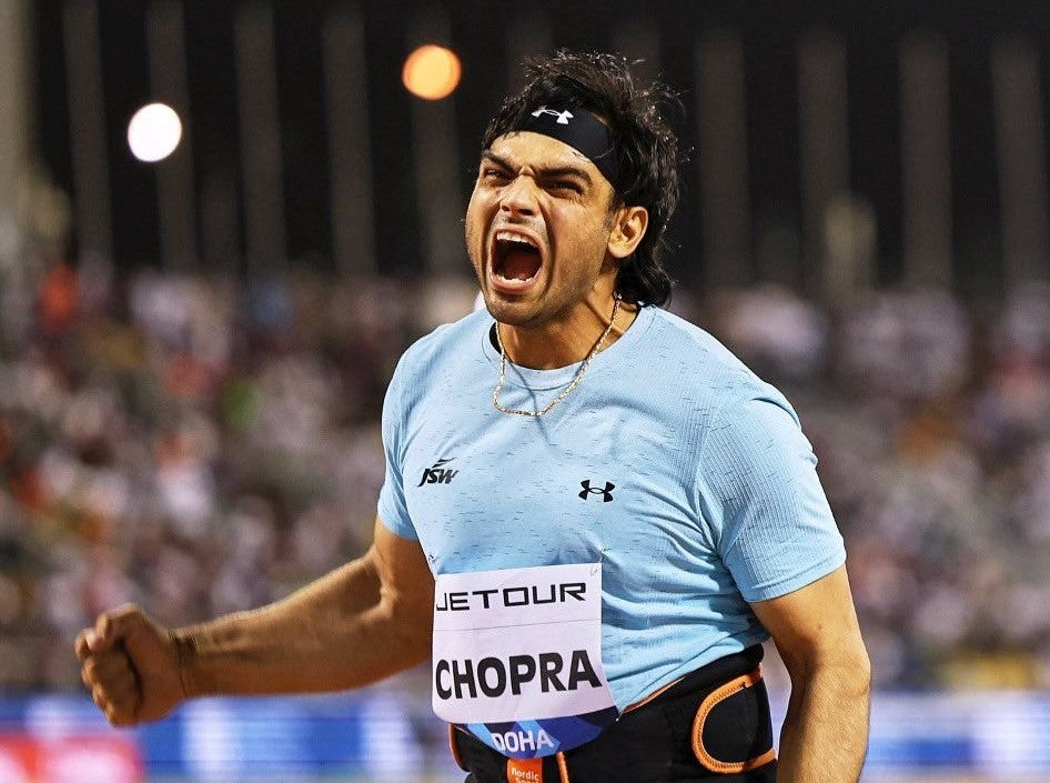 Lt Colonel Neeraj Chopra Breaches 90m Barrier, Finishes Second at Doha Diamond League 2025