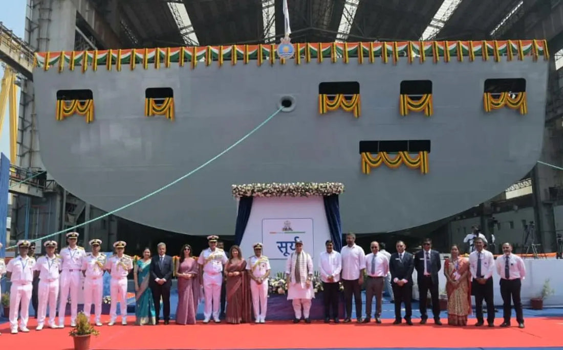 Rajnath Singh Launches Indigenous Fleet Support Ship INS Surya, Inaugurates HSL Upgrades in Visakhapatnam