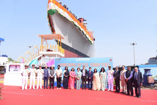 Goa Shipyard Launches Indian Navy’s Indigenous NGOPV Srishti at Vaddem
