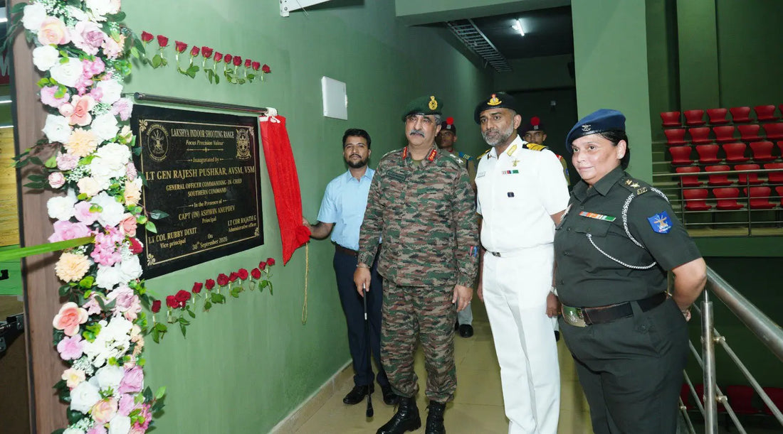 Lt Gen Rajesh Pushkar Reviews Logistics Readiness at CAD Pulgaon, Opens Shooting Range at Chandrapur Sainik School