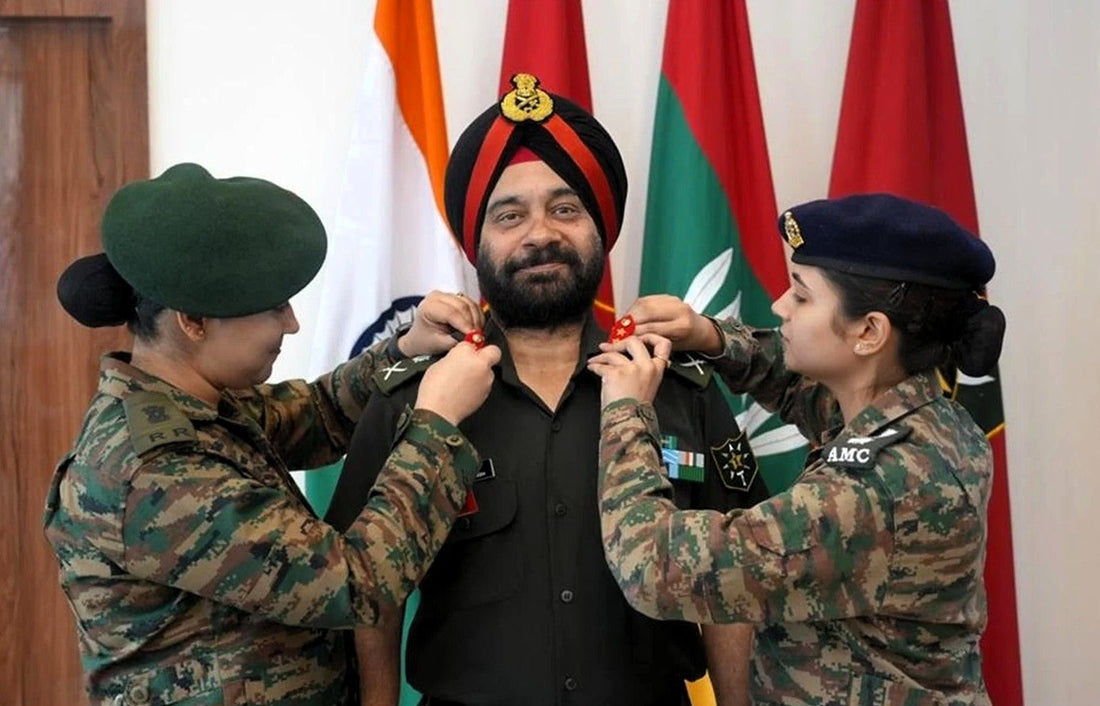 Lt General DP Singh Getting Pipped by His Two Army Officer Daughters: Dream of a Father Fulfilled