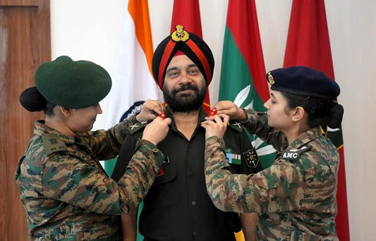 Lt General DP Singh Getting Pipped by His Two Army Officer Daughters: Dream of a Father Fulfilled