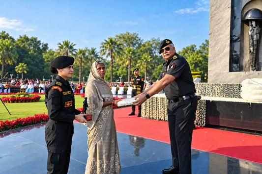 NSG Pays Tribute to Fallen Commandos’ Families at National Police Memorial, New Delhi