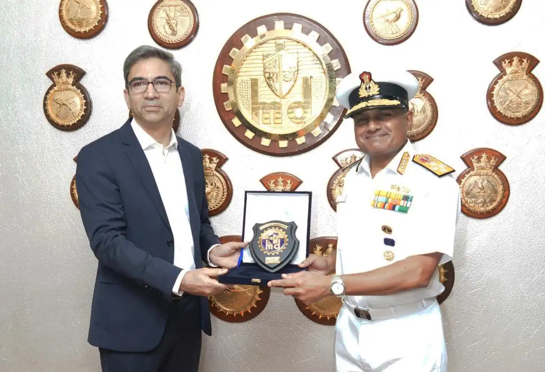 Admiral Krishna Swaminathan Reviews Mazagon Dock Readiness for Future Navy Projects in Mumbai