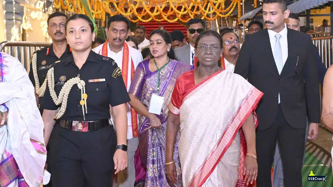 President Droupadi Murmu Offers Prayers at Kanaka Durga Temple in Vijayawada