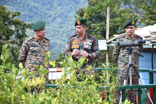Spear Corps GOC Reviews Assam Rifles Operational Readiness at Manipur Forward Post