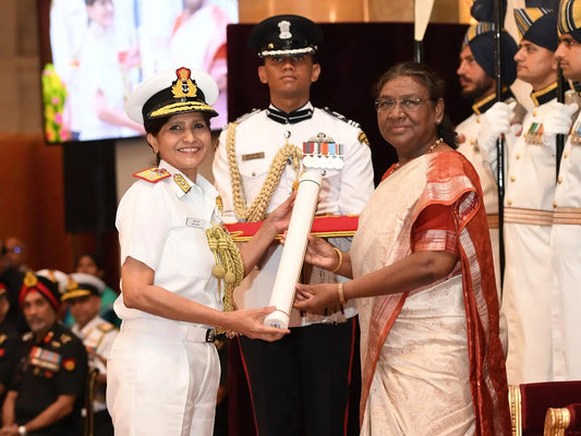Surgeon Vice Admiral Arti Sarin Honored with Ati Vishisht Seva Medal by President for Outstanding Service in Military Healthcare