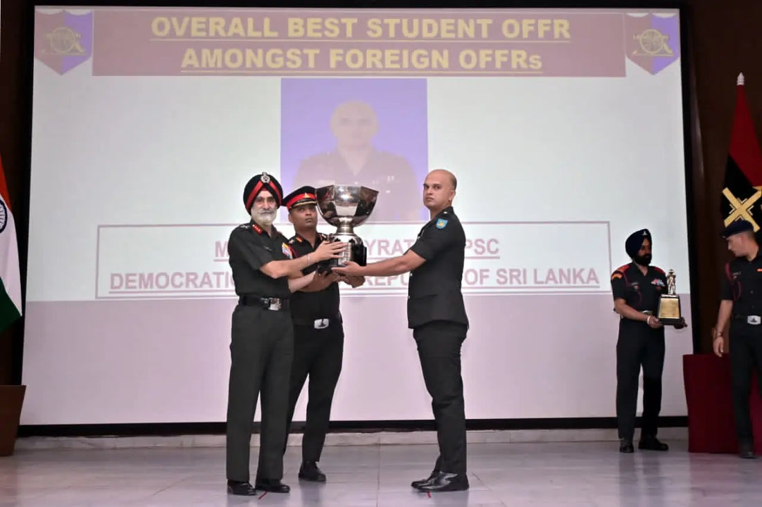 Captain Parul Yadav Leads Advanced Gunnery Course Graduates at School of Artillery
