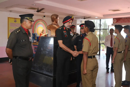 Brigadier TS Bawa Visits Sainik School Ambikapur, Inspires Cadets and Honors Football Champions