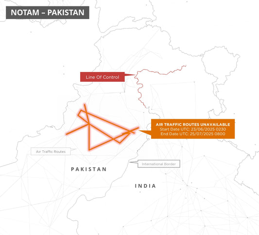 Pakistan Enforces Airspace Restrictions Near LoC Due to Military Exercises