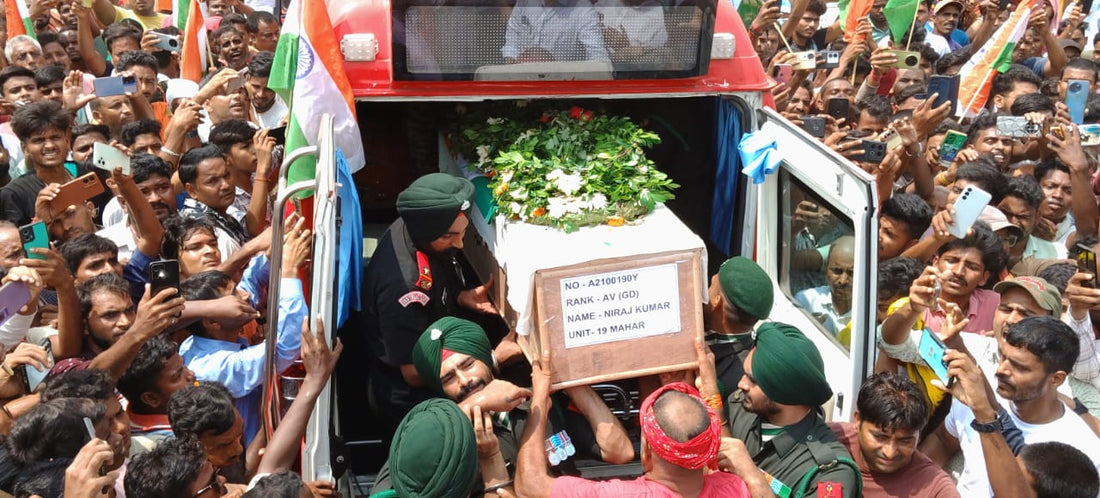 Village Kajra Honors Fallen Hero Agniveer Niraj Kumar Chaudhary with Military Ceremony