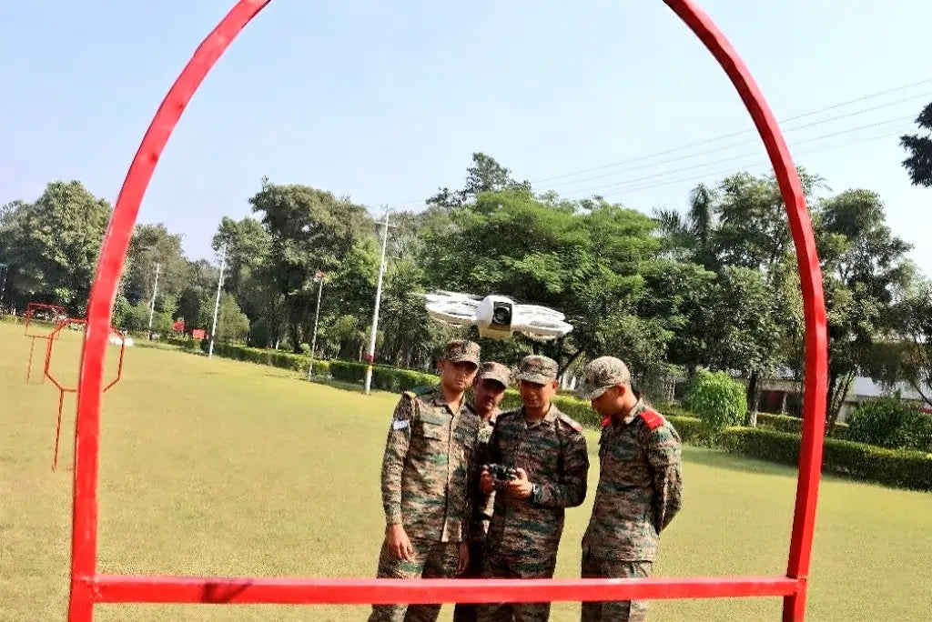 Indian Military Academy Cadets Observe Advanced Drone Warfare Techniques at Maharajke Drone Node