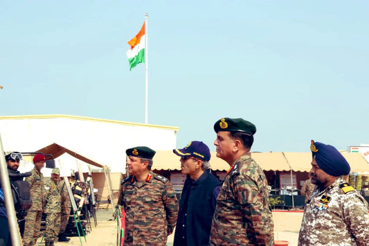 Defence Secretary Rajesh Kumar Singh Evaluates Security Measures and Strategic Advancements in Bhuj's Creek Sector