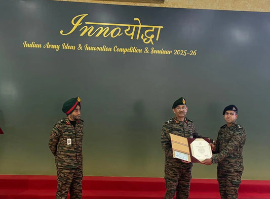 Colonel Arshdeep, Lt Manik Jain, and Major Atishay Recognized for Innovative Military Solutions at InnoYoddha 2025