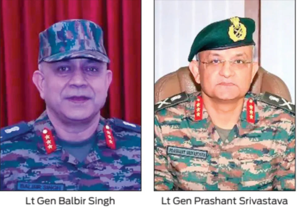 Lt Gen Balbir Singh to Assume Command of Chinar Corps on May 1; Lt Gen Srivastava Appointed as Quarter Master General