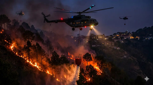 Indian Air Force Mobilizes Mi-17 Helicopters for Himachal Pradesh Forest Fire Response