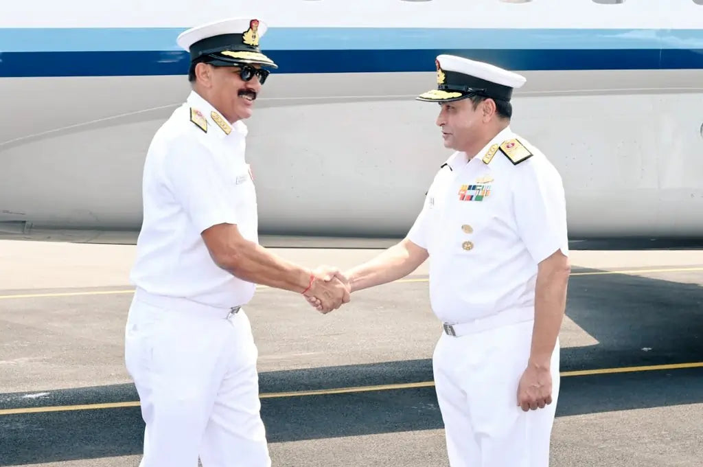 Admiral Dinesh K Tripathi's Visit to Southern Naval Command: Ceremonial Guard of Honour at INS Garuda