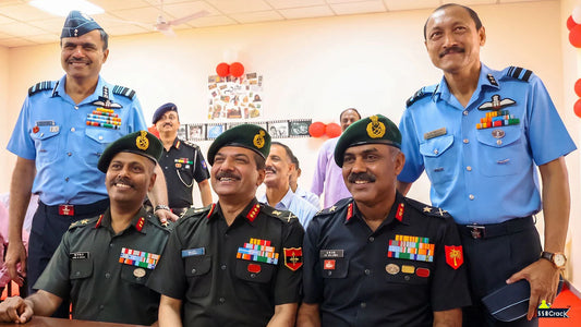 Four Sainik School Alumni Reunite as Senior Armed Forces Officers After 40 Years