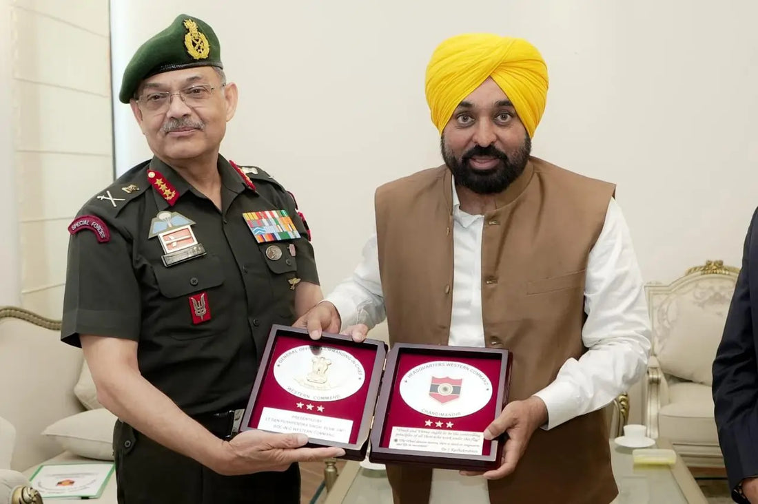 Lt Gen Pushpendra Singh and Punjab CM Bhagwant Mann Discuss Civil-Military Collaboration and Regional Security