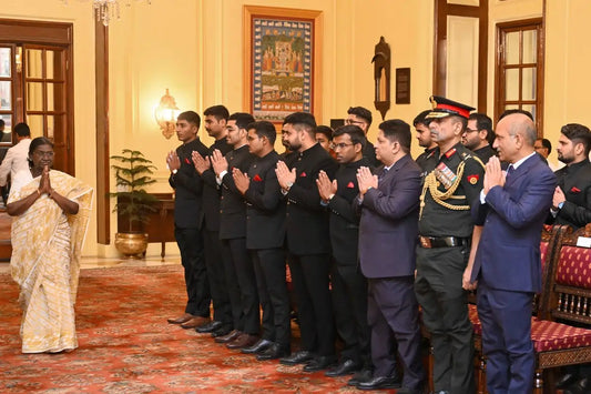 President Murmu Engages with MES Officer Trainees at Rashtrapati Bhavan
