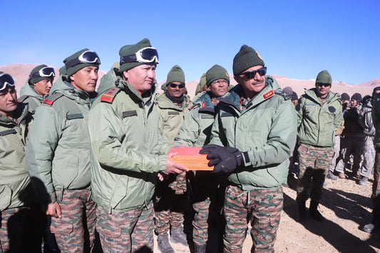 Lt Gen Hitesh Bhalla Reviews Operational Readiness and Celebrates Diwali with Troops in Ladakh