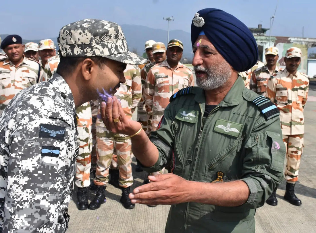 Air Marshal IS Walia Marks Holi with Air Warriors, Stresses Operational Readiness at Forward Base