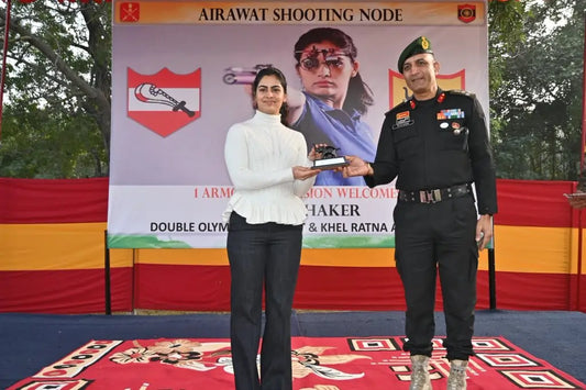 Manu Bhaker Motivates Budding Shooters at Patiala Military Station
