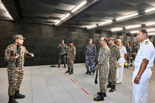 Major General Leads Gunnery Course Officers' Interaction at INS Dronacharya