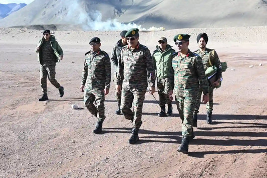 Lt Gen Rajesh Pushkar Reviews Indian Army Armoured Regiments in Eastern Ladakh