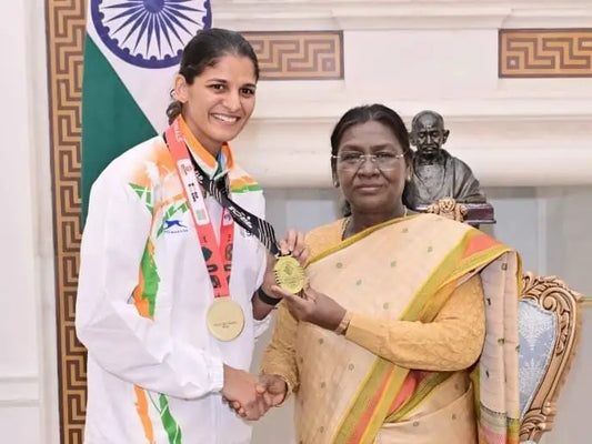 Indian President Honours Naib Subedar Jaismine for Global Boxing Achievements
