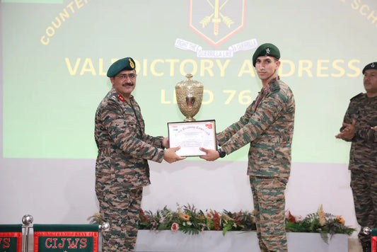 Captain Saatvik Sheopuri Awarded Best Student at CIJWS LICO Course, Highlighting International Military Collaboration