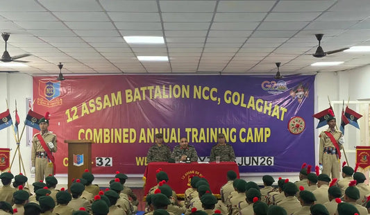Brigadier Karnail Singh's Motivational Visit to NCC Cadets at CATC-32 in Golaghat