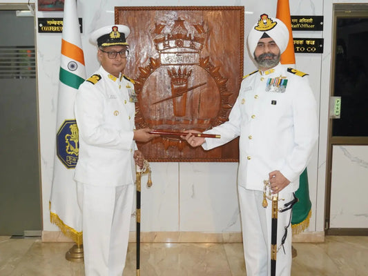 Commodore Sarvdeep Singh Dhody Takes Command of INS Kalinga, Naval Station Bheemunipatnam