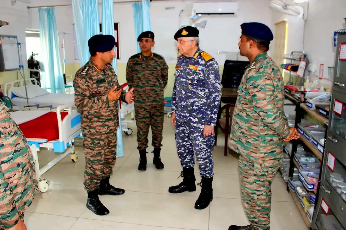 Surgeon Vice Admiral Vivek Hande Assesses Medical Readiness at Tiger Division's Field Hospital