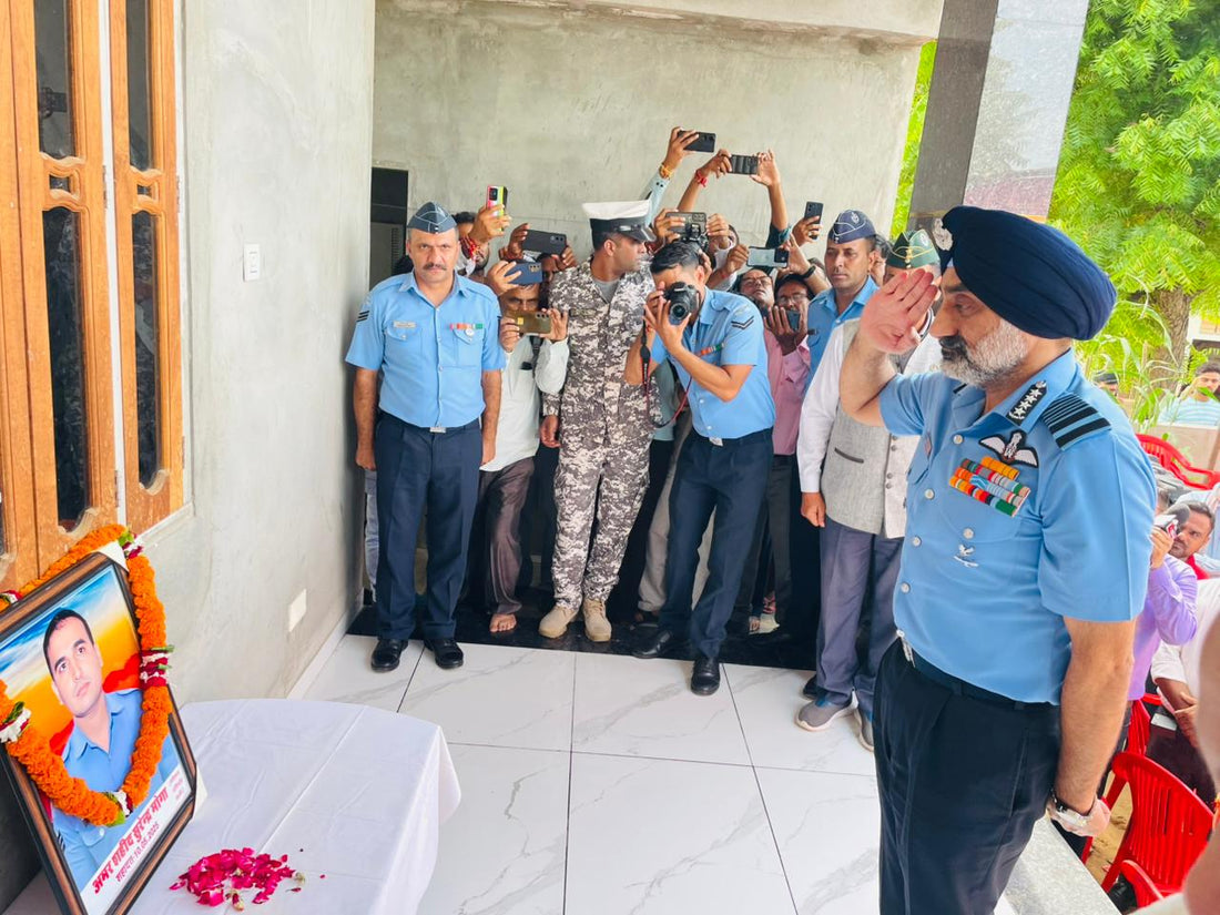 Air Chief Marshal Visits Family of Fallen Sergeant Surendra Kumar in Jhunjhunu, Rajasthan