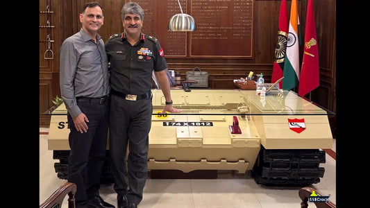 Indian Army General's Armored Tank-Desk Captivates Social Media Audience