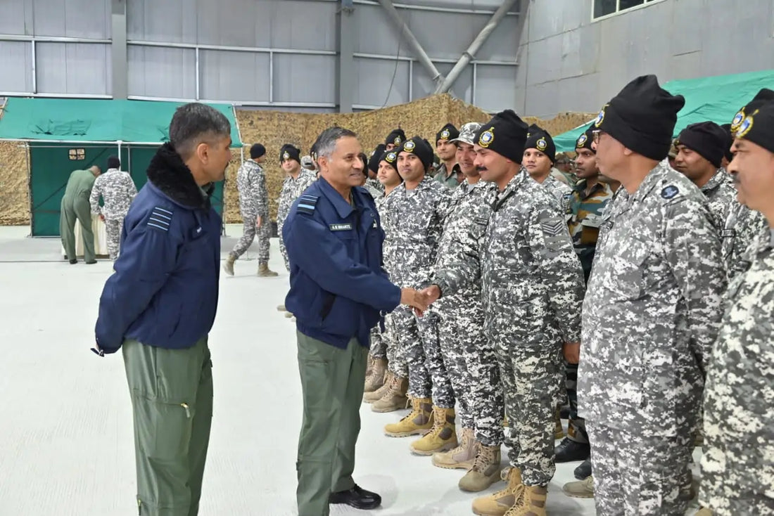 Air Marshal Awadhesh Kumar Bharti Marks Diwali with Troops at Siachen Glacier