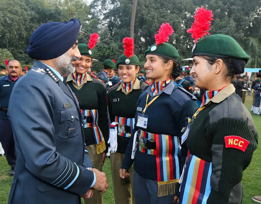 Air Chief Marshal AP Singh Engages with NCC Cadets, Inspires Youth with Lessons from India’s War Heroes