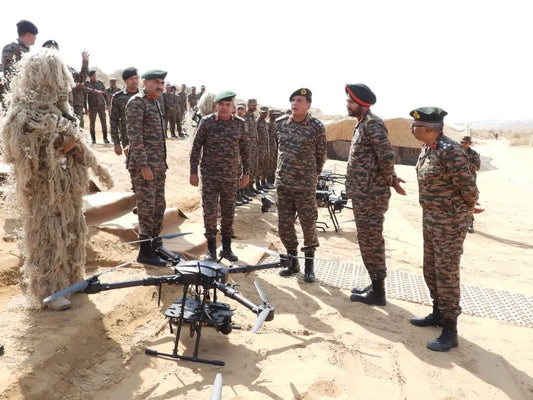 Lt Gen Dhiraj Seth Observes Advanced Drone Warfare Innovations at Exercise Rudra Shakti–2026