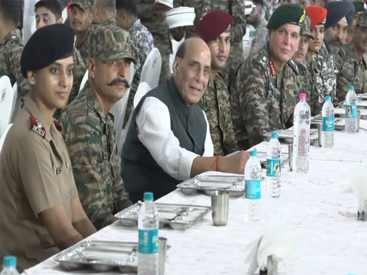 Defense Minister Rajnath Singh Commemorates Vijayadashami with Troops at Barakhana in Bhuj