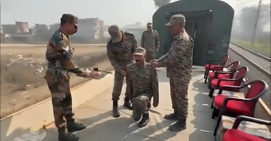Indian Army Conducts Unprecedented Promotion Ceremony on Moving Train