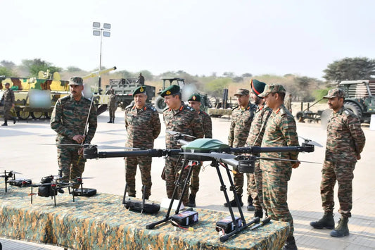 Lt Gen AVS Rathee Assesses Combat Readiness of Battle Axe Division in Desert Conditions