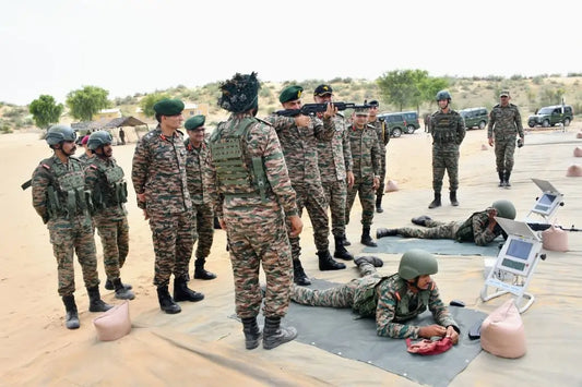 Lt Gen Mohit Malhotra Assesses Operational Readiness and Training at Sadolai Desert Battle School and Ranbankura Division