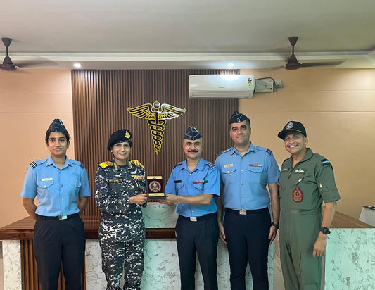 Surgeon Vice Admiral Arti Sarin Inspects 23 Wing Air Force, Highlights Medical Readiness and Leadership