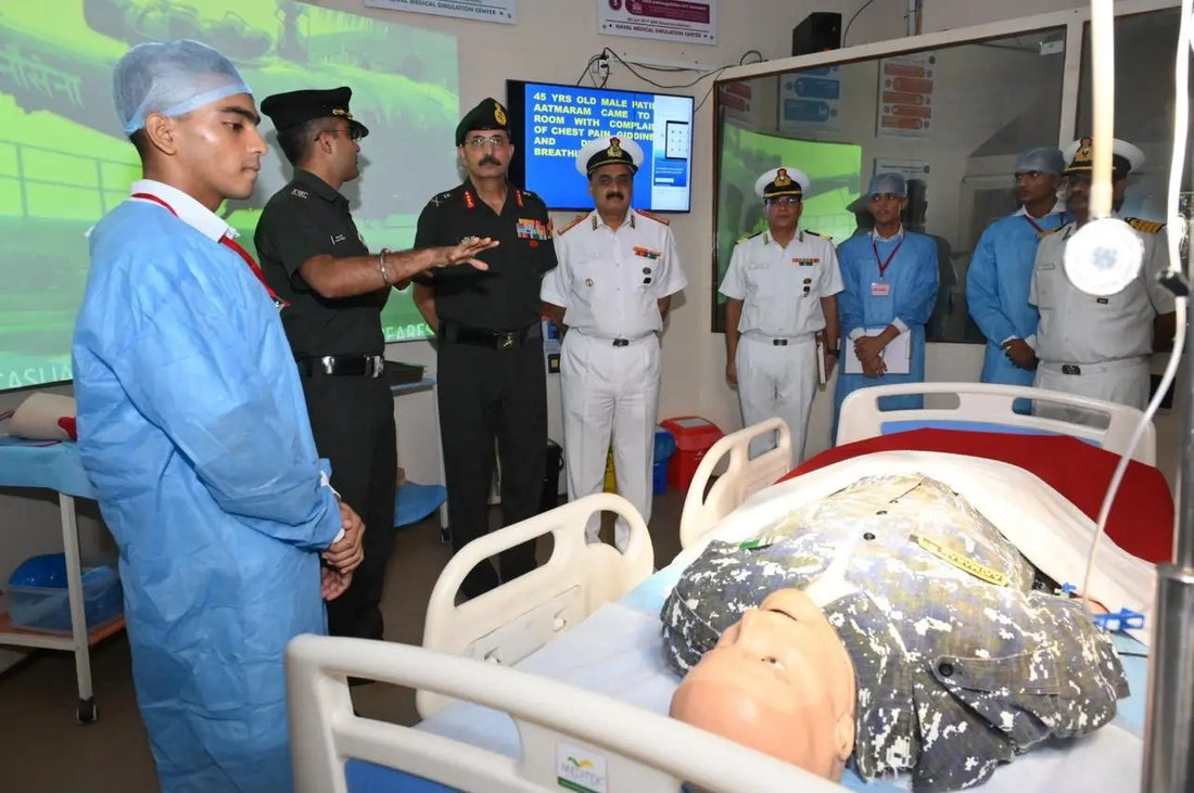 Lt Gen Devendra Sharma Reviews INHS Asvini's Role in Enhancing Tri-Service Medical Cooperation and Combat Readiness