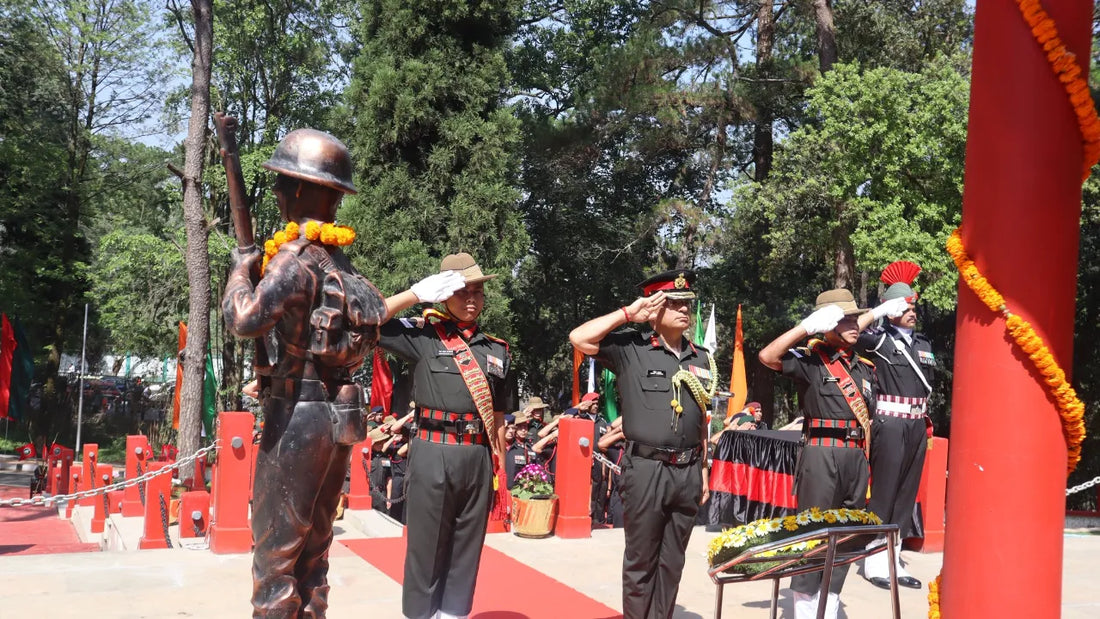 Lt Gen Mohit Wadhwa Honors Fallen Heroes at Rhino Prerna Sthal on 101 Area's 63rd Raising Day