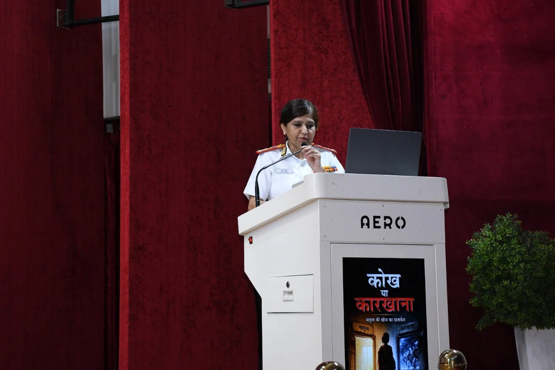 DGAFMS Surgeon Vice Admiral Arti Sarin Releases Col Nikita Naredi’s Hindi Book Kokh Ya Karkhana at Army Hospital R&R
