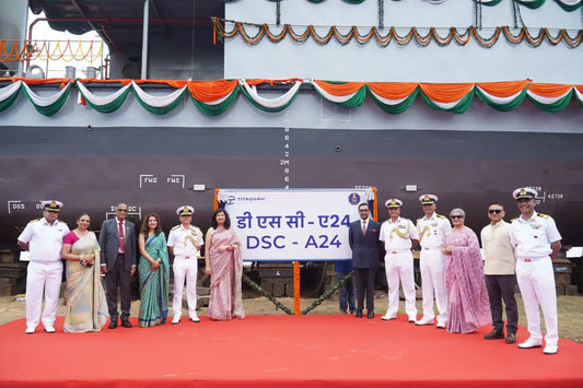 Indian Navy Unveils Fifth Diving Support Craft DSC A24, Enhancing Indigenous Shipbuilding Efforts