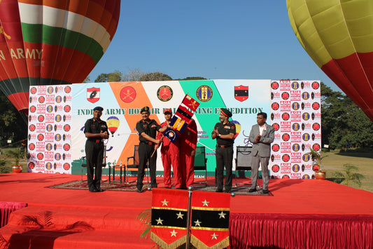Indian Army Completes Record-Breaking 8-Hour Hot Air Balloon Flight in Expedition